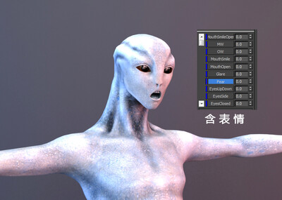 写实精模 带绑定 带表情 男性外星人 变异人 生化人 异形怪物 妖怪