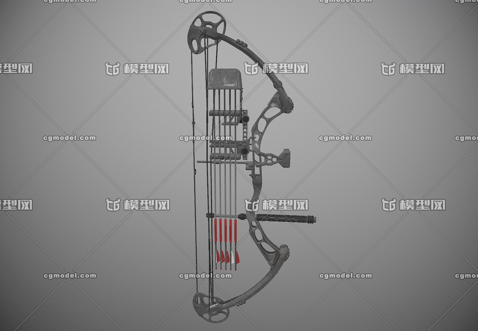 精细 写实 复合弓 4k  复合弓箭 compound bow