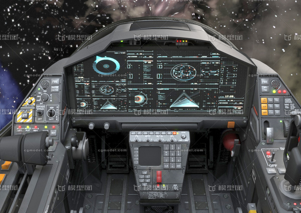 高清飞船驾驶舱 次世代 科幻驾驶舱 操纵舱 宇宙飞船 scifi 控制室
