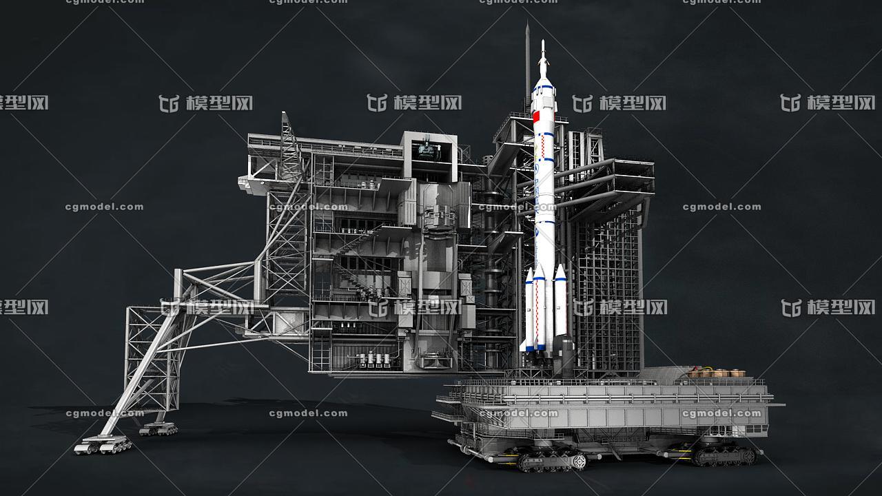 航天火箭飞机发射场 发射台 穿梭机 航天飞机