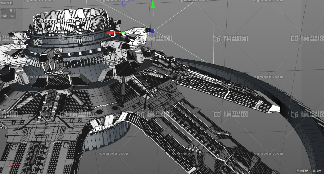 行星发动机模型_旖旎雪作品_建筑科幻建筑_cg模型网