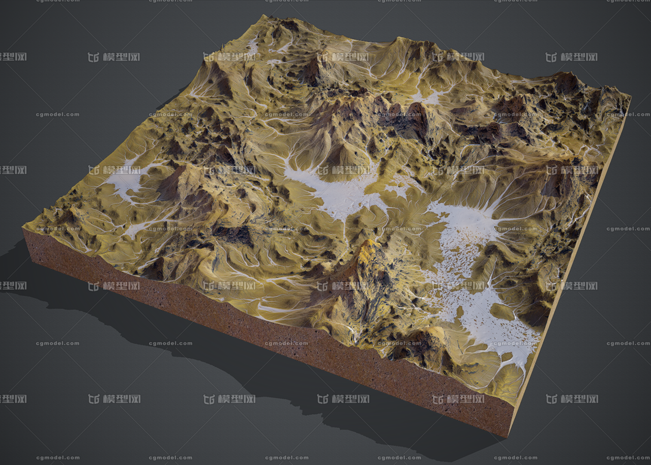 pbr 地表 山脉 死亡峡谷 山_stone2015作品_场景自然场景_cg模型网