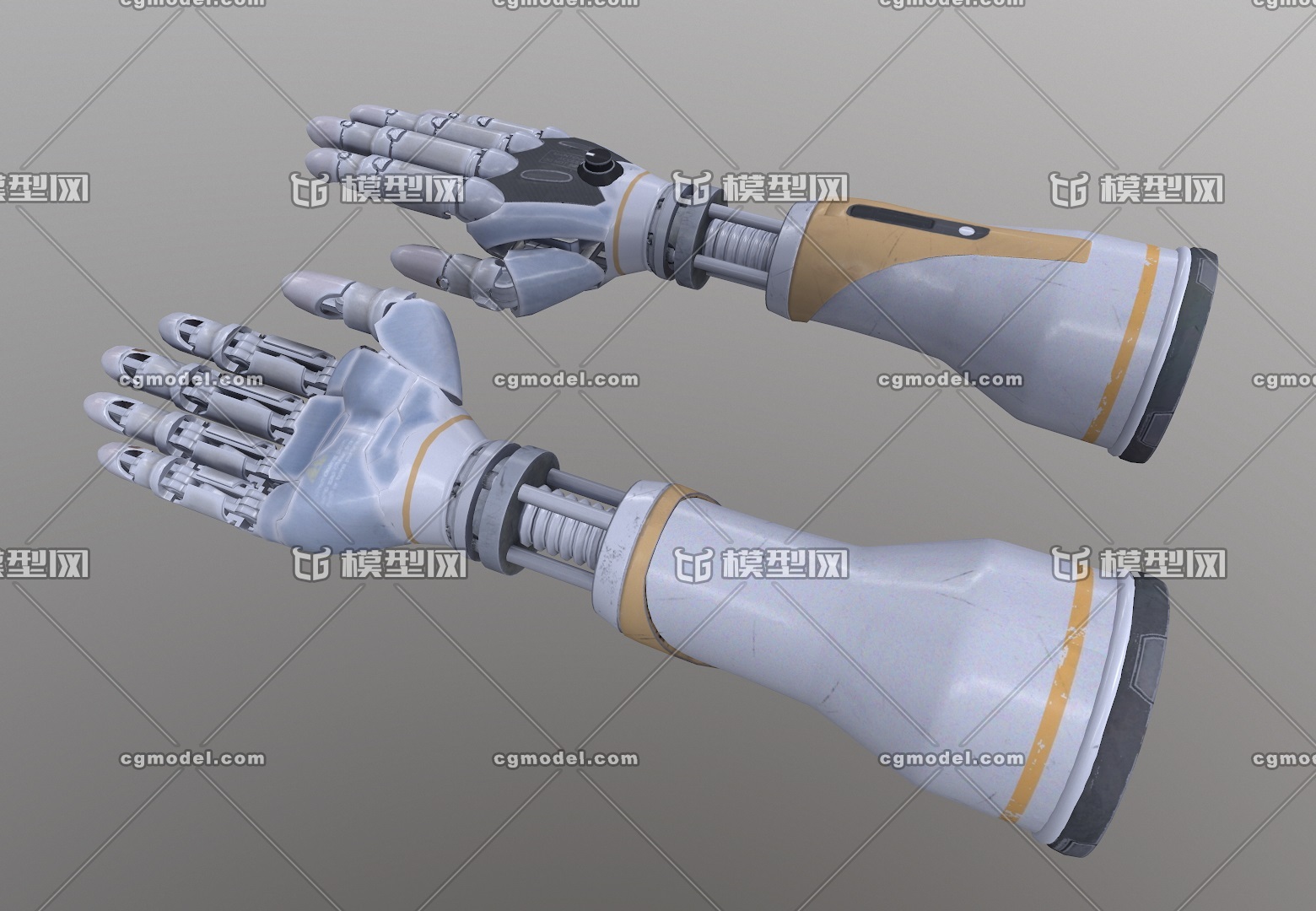 科幻机械手臂 次时代 2k贴图 义肢 机器人手臂 -人体