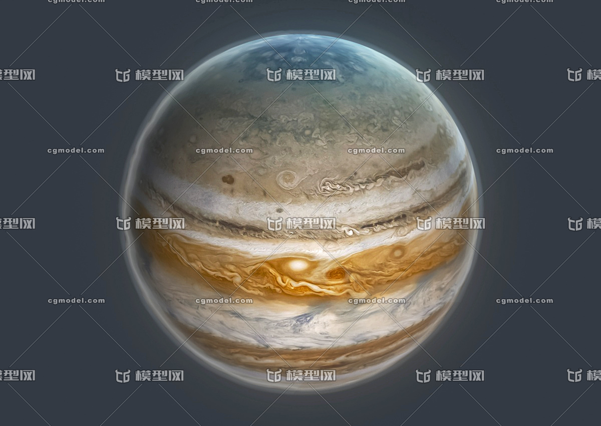 木星4k贴图 高质量 八大行星 木星大红斑 木星涡旋 太阳系 银河系