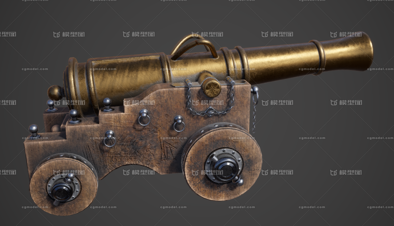 次世代 pbr 写实 欧洲中世纪 古代大炮 火炮 青铜炮 舰炮 战船 巨炮