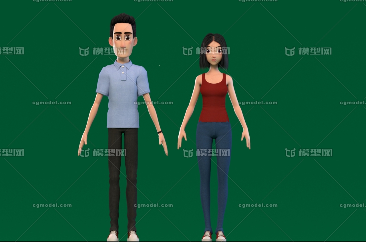 maya小男孩卡通人物卡通角色爸爸妈妈叔叔阿姨一家人男青年女青年教师