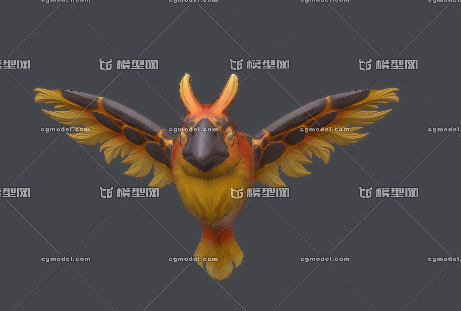 卡通 次世代 凤凰鸟 飞禽 火鸟 phoenix