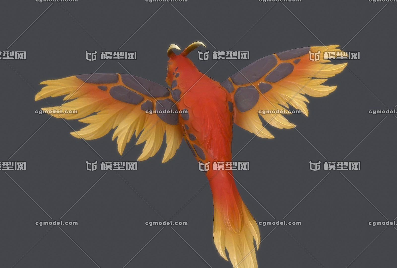 卡通 次世代 凤凰鸟 飞禽 火鸟 phoenix