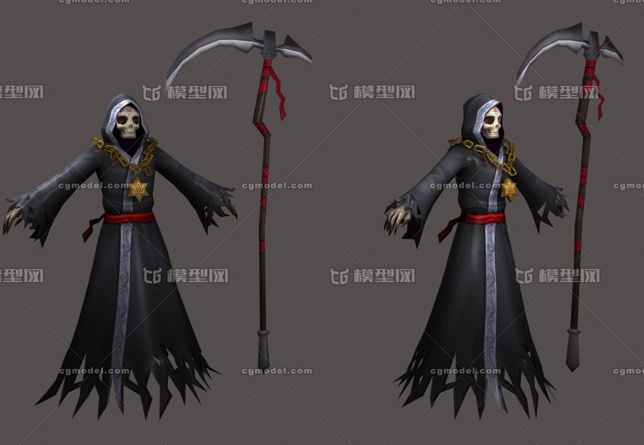 手绘死神 恶魔 幽灵 魔鬼 怪物 巫师 骷髅怪 boss 憎恶 死亡镰刀 萨满