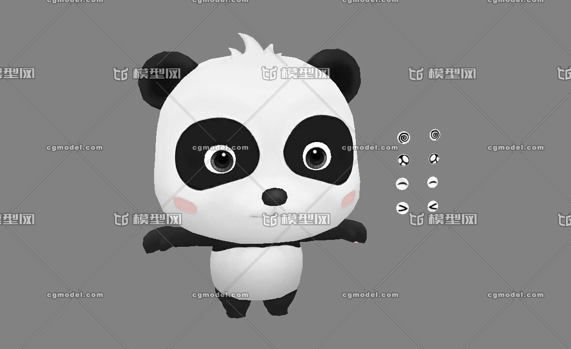 卡通熊猫 小熊猫 大熊猫 q版熊猫人 奇奇国宝 卡通动物