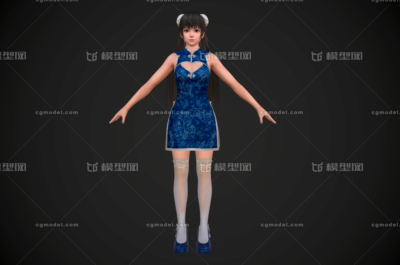 旗袍 美女 萝莉 女孩 少女 美人 小姑娘 二次元妹子 小姐姐 短裙 高跟