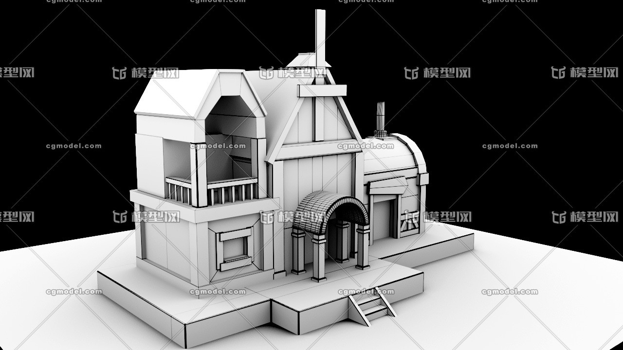 maya场景模型 西方建筑 楼房 房子
