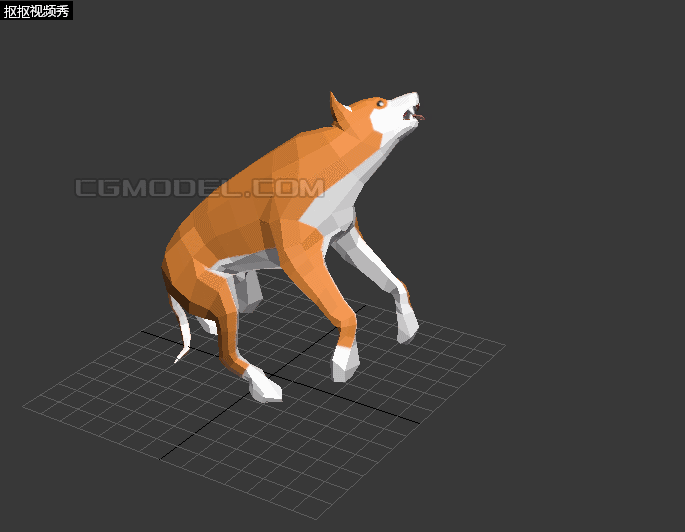 low poly 风格 卡通 狗 高质量_那年冬天灬作品_动物哺乳_cg模型网