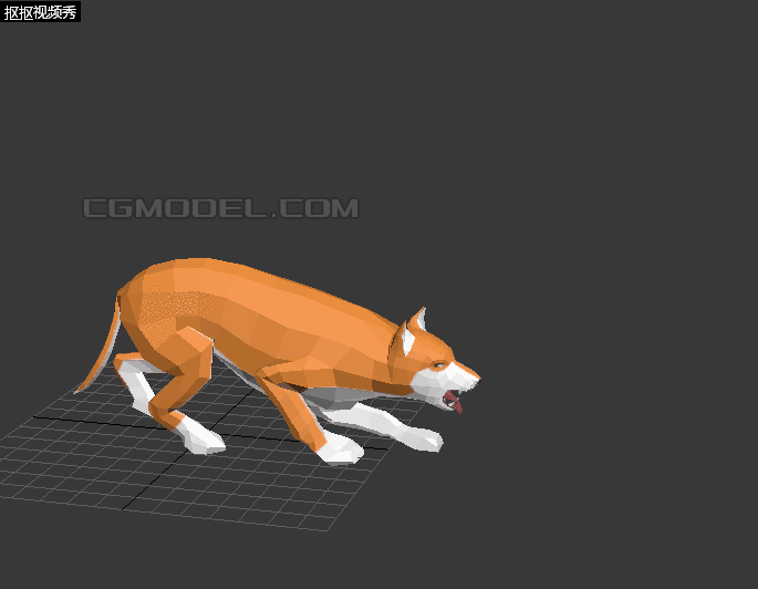 low poly 风格 卡通 狗 高质量_那年冬天灬作品_动物哺乳_cg模型网