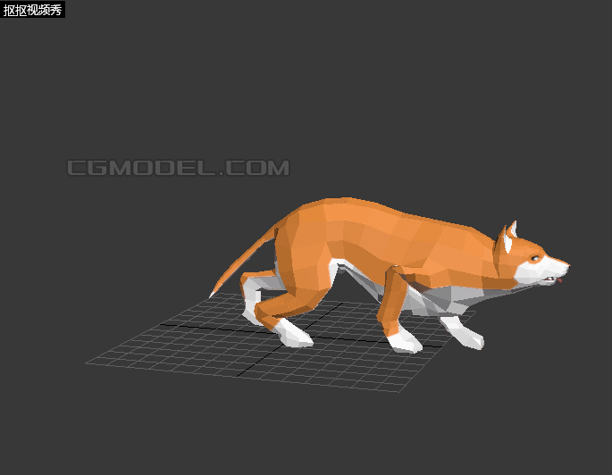 low poly 风格 卡通 狗 高质量_那年冬天灬作品_动物哺乳_cg模型网