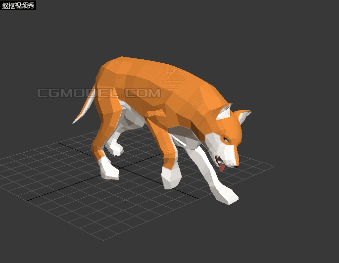 low poly 风格 卡通 狗 高质量_那年冬天灬作品_动物哺乳_cg模型网