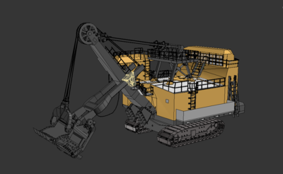 挖掘机推土机电铲_horizon007作品_机械/器械工业设备_cg模型网