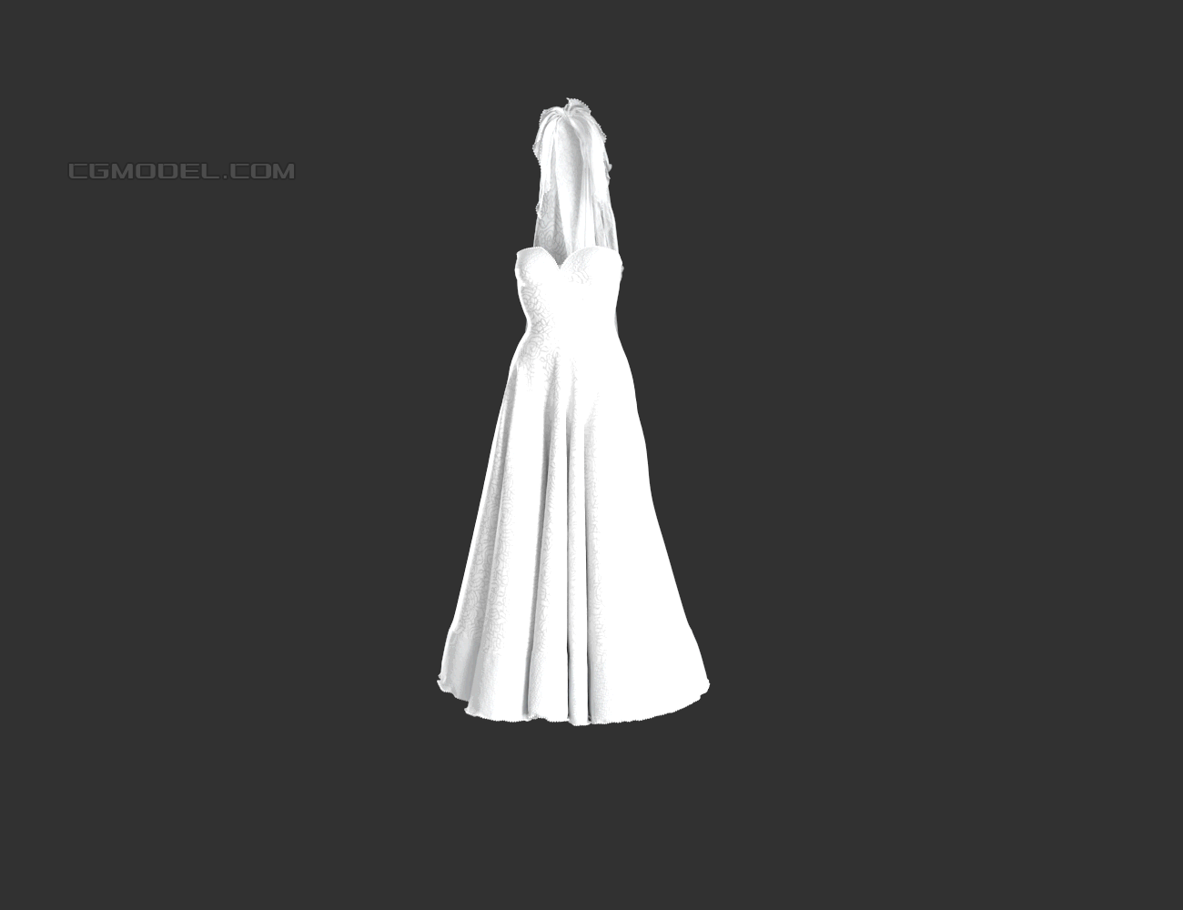 【高品质】抹胸婚纱 婚纱礼服模型 典雅西式婚纱礼服模型