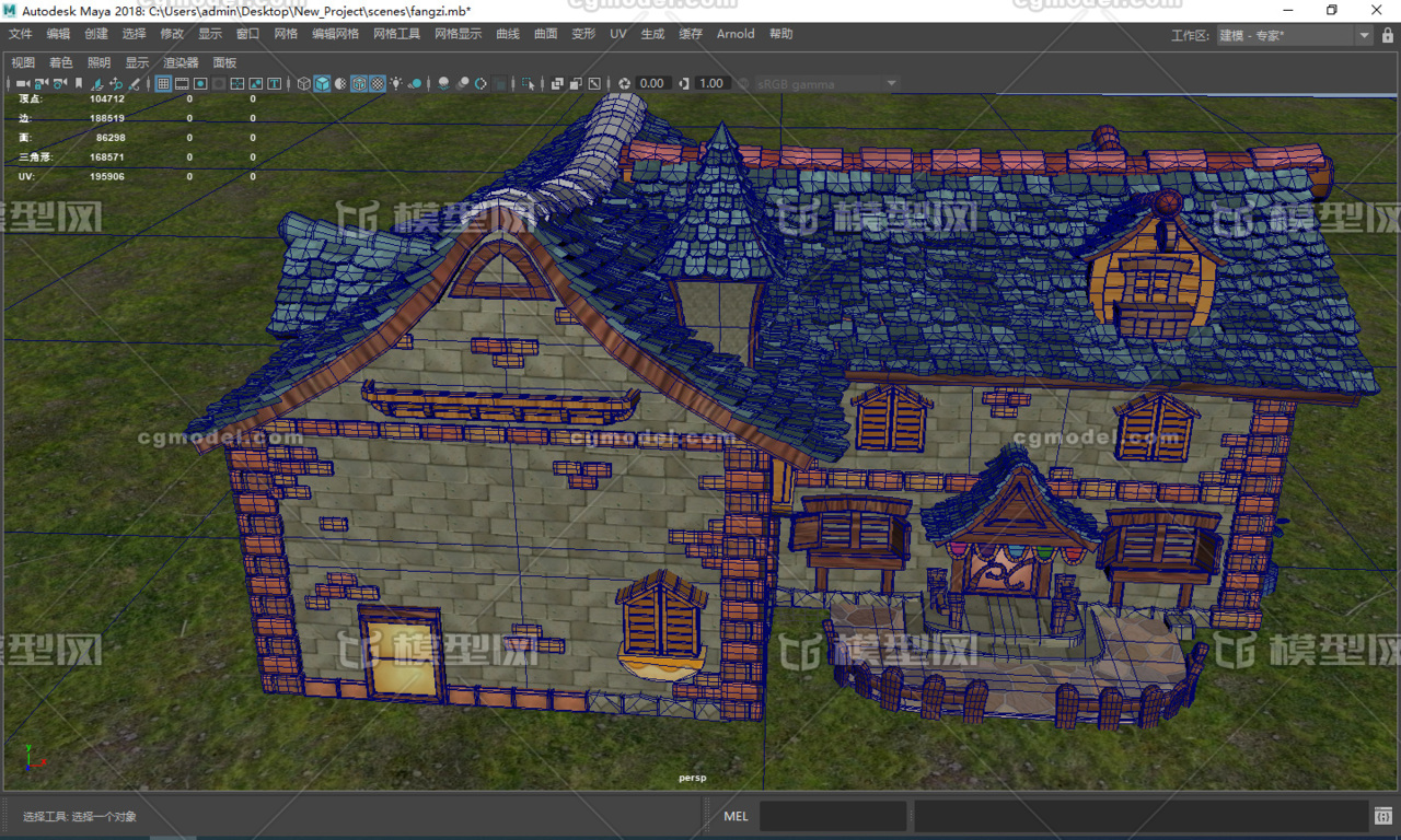 高精maya场景模型 游戏场景模型 卡通_小荣设计作品_场景古代场景_cg