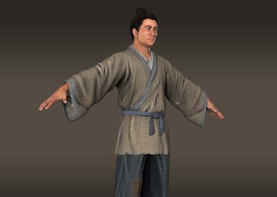 带绑定 古代男人 古代农夫 农民 贫民 老汉 庄稼汉 老百姓 写实男人