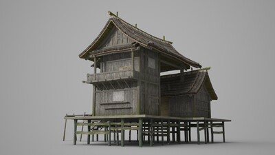古建筑水上人家民居