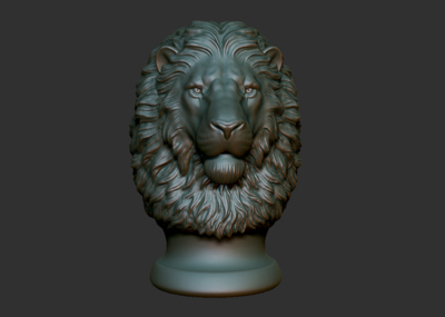 426 狮子 雄狮 头像 肖像 虎猫 摆件 工艺品 3d扫描 3d打印 stl 手办