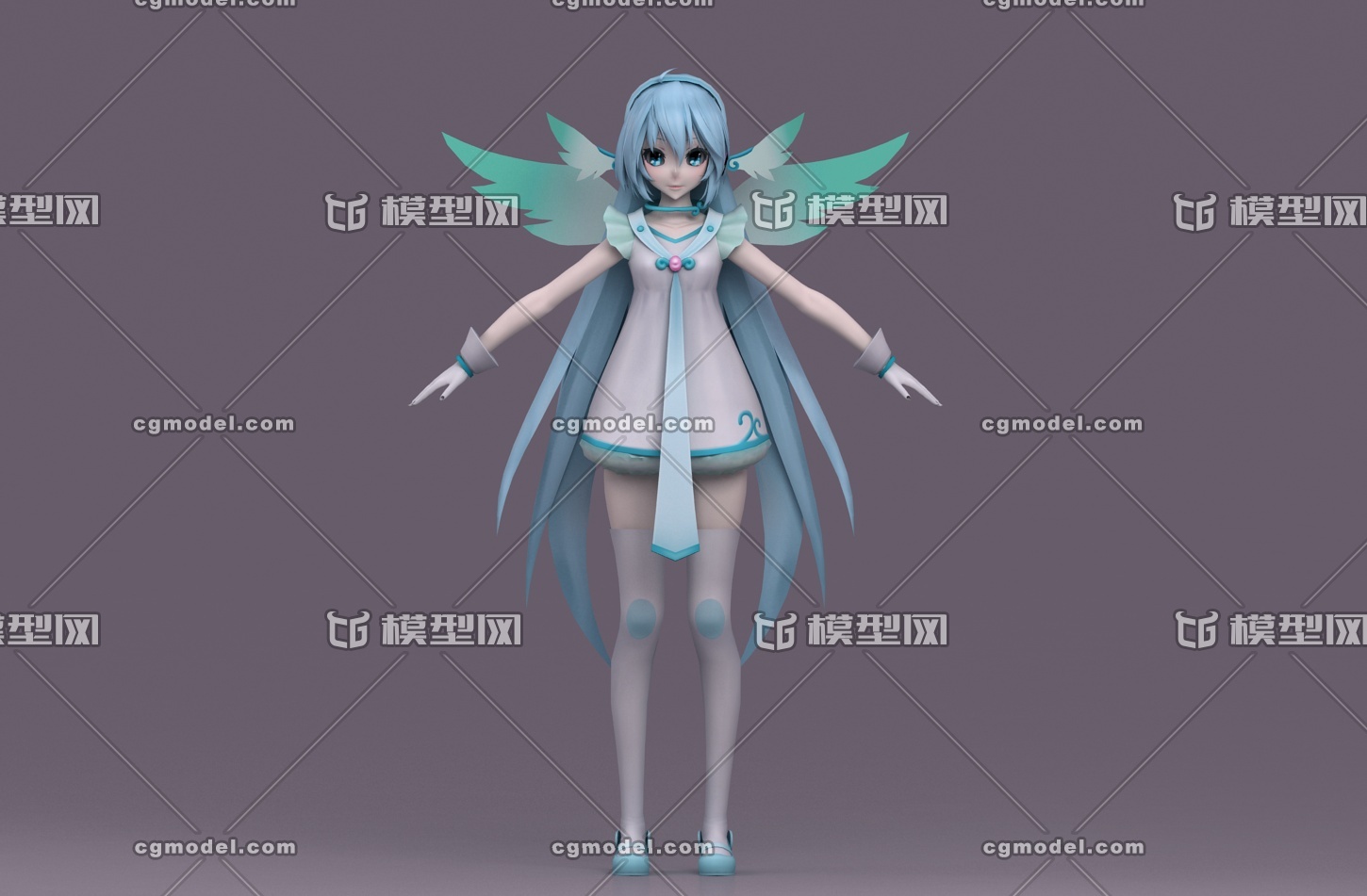 二次元 天使套装miku 漫画初音未来 动漫 少女