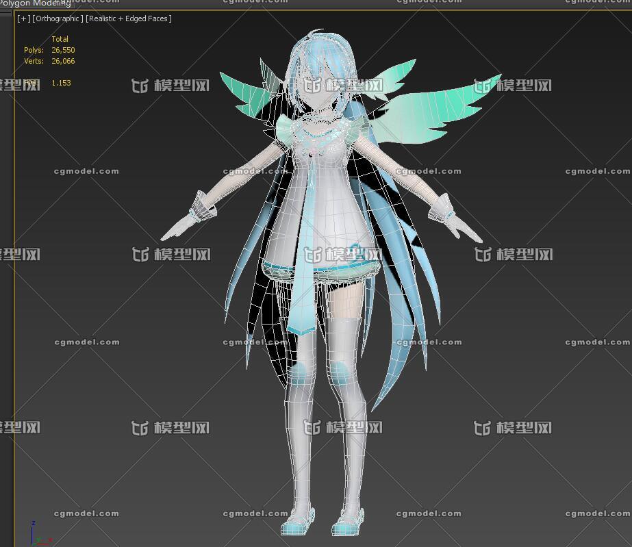 二次元 天使套装miku 漫画初音未来 动漫 少女