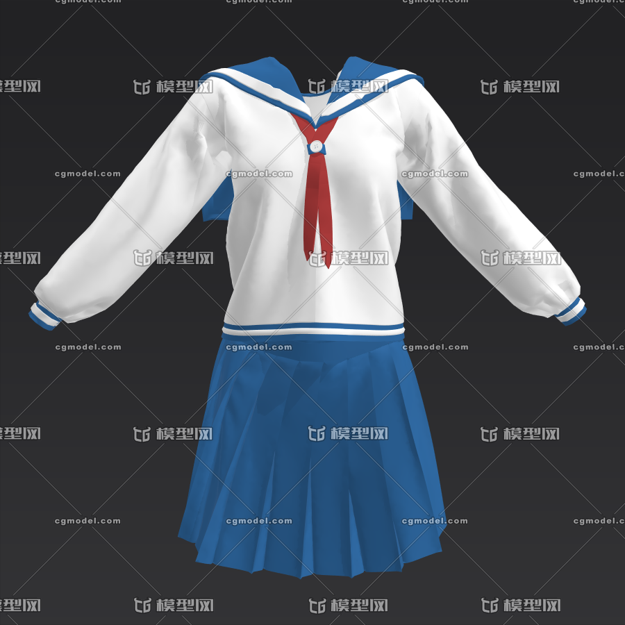 水手服模型教程附件下载md服装