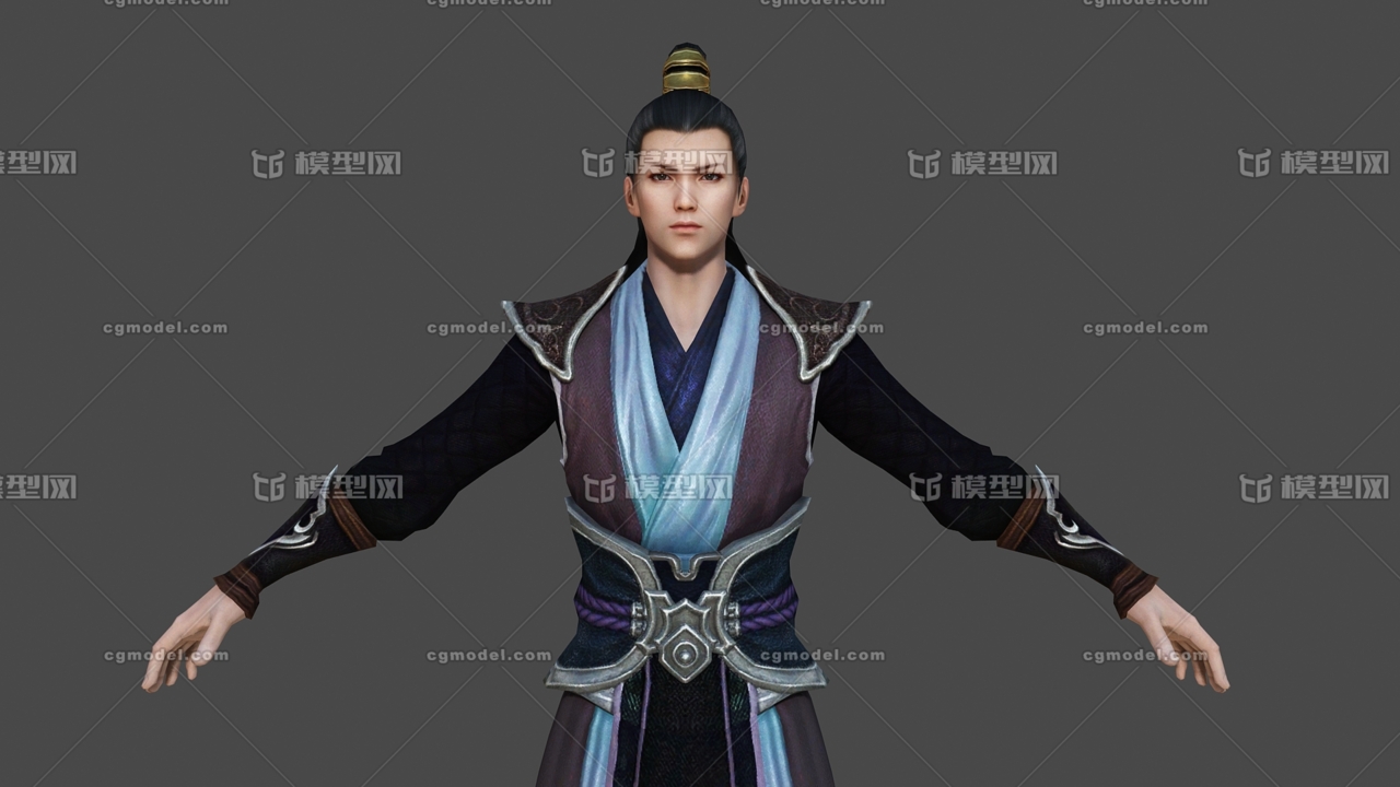 pbr 武侠 大侠 侠客 古装汉服青年中年大叔 古风男人