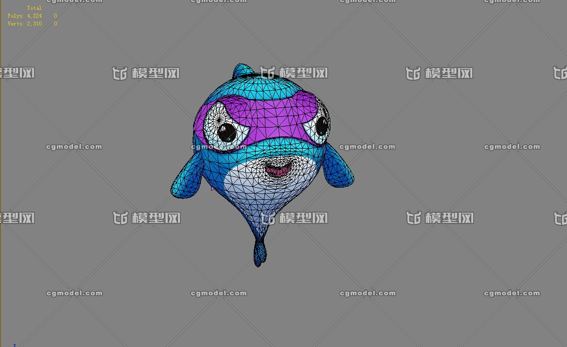 蒙面鱼 海盗鱼 蓝色小鱼 卡通鲨鱼 q版鲸鱼