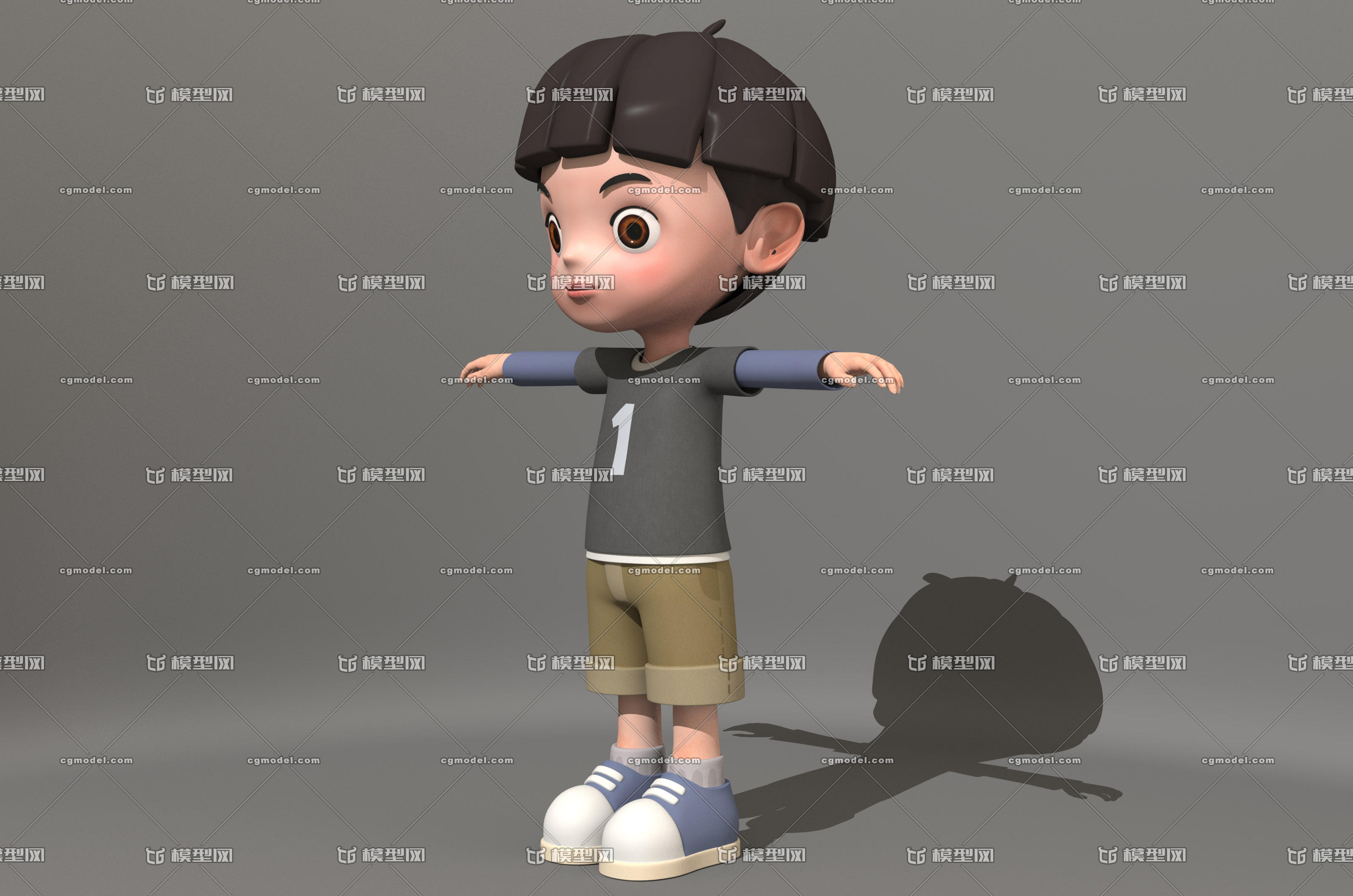卡通男孩 卡通人物 boy 锅盖头弟弟 卡通小学生 足球小子 动画 短袖