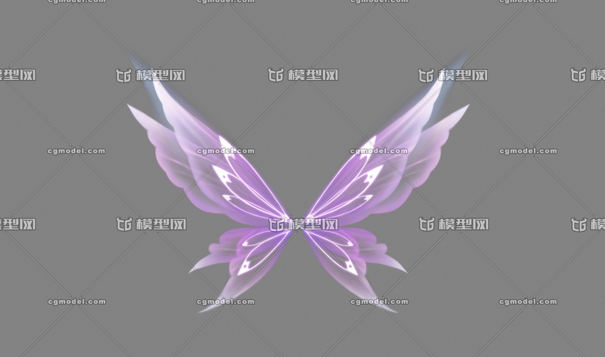 紫色流光 透明翅膀 蝴蝶仙子 梦幻之翼 隐形翅膀 透明