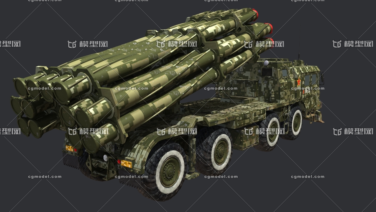 中国phl-03自行火箭炮 远程火箭炮 _joechief作品_车辆装甲车/坦克_cg