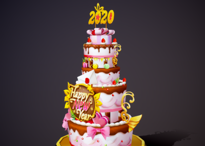 卡通 q版 蛋糕 生日蛋糕 奶油蛋糕 跨年新年 生日蜡烛 夹心蛋糕 甜品