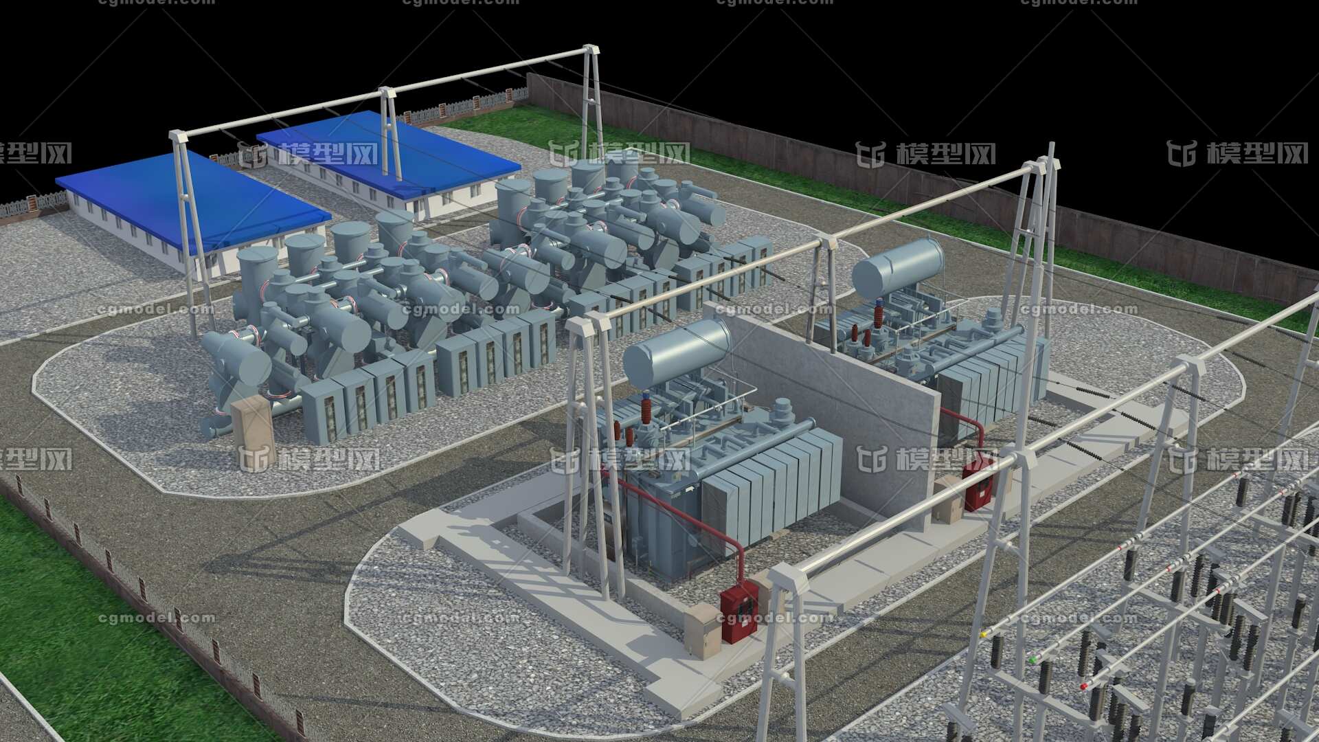 国家电网 220kv智能变电站模型
