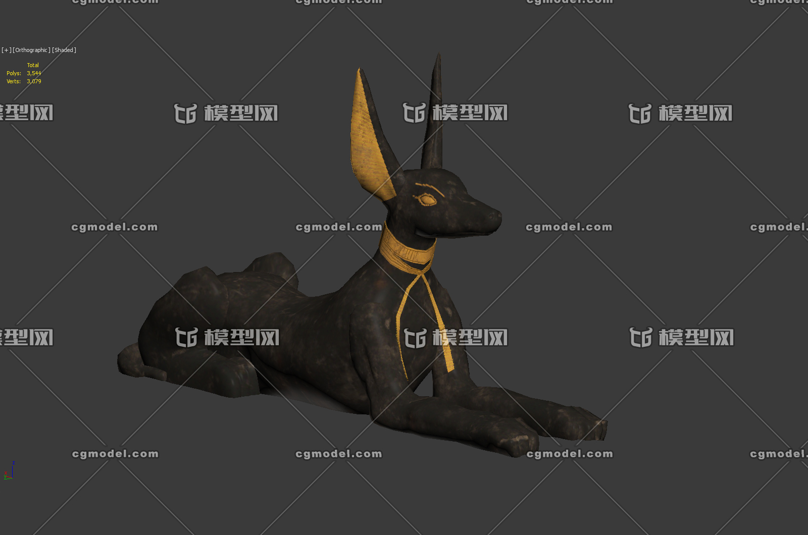 石狗 雕塑模型 阿努比斯 狮身人面像 神像 埃及神话