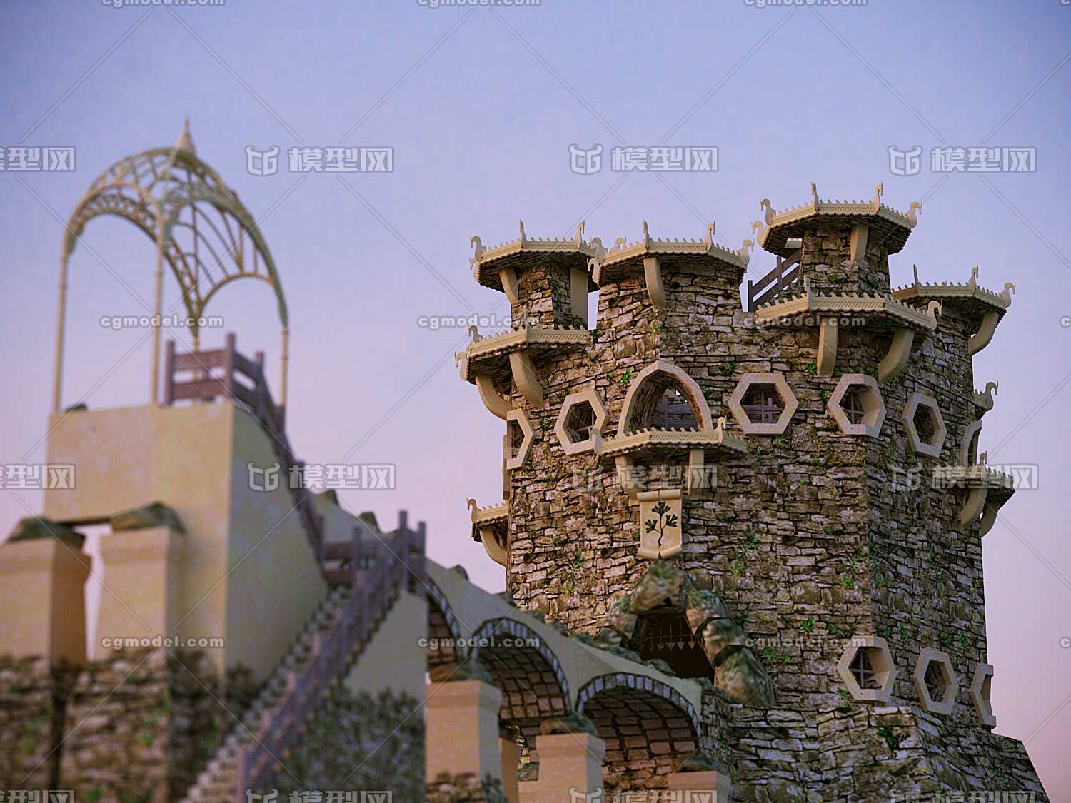 中世纪碉堡_yang4105作品_建筑历史建筑_cg模型网