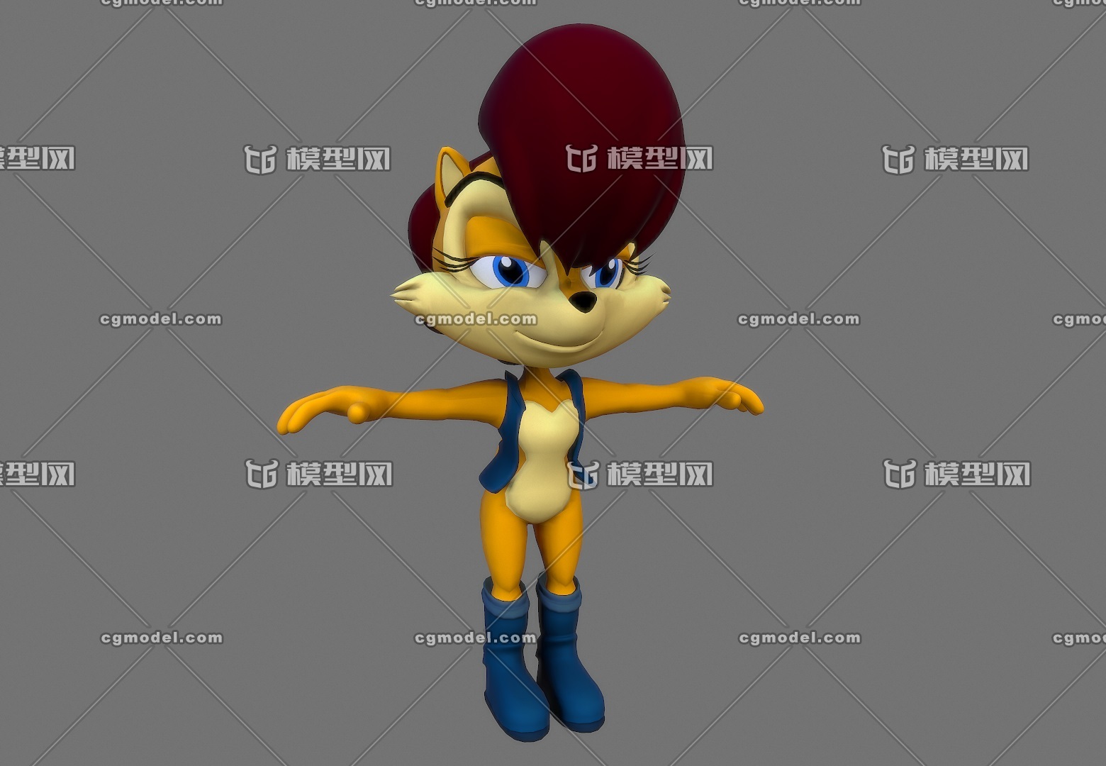 卡通*花栗鼠莉莎 动画角色 卡通形象 卡通人物 sally acorn