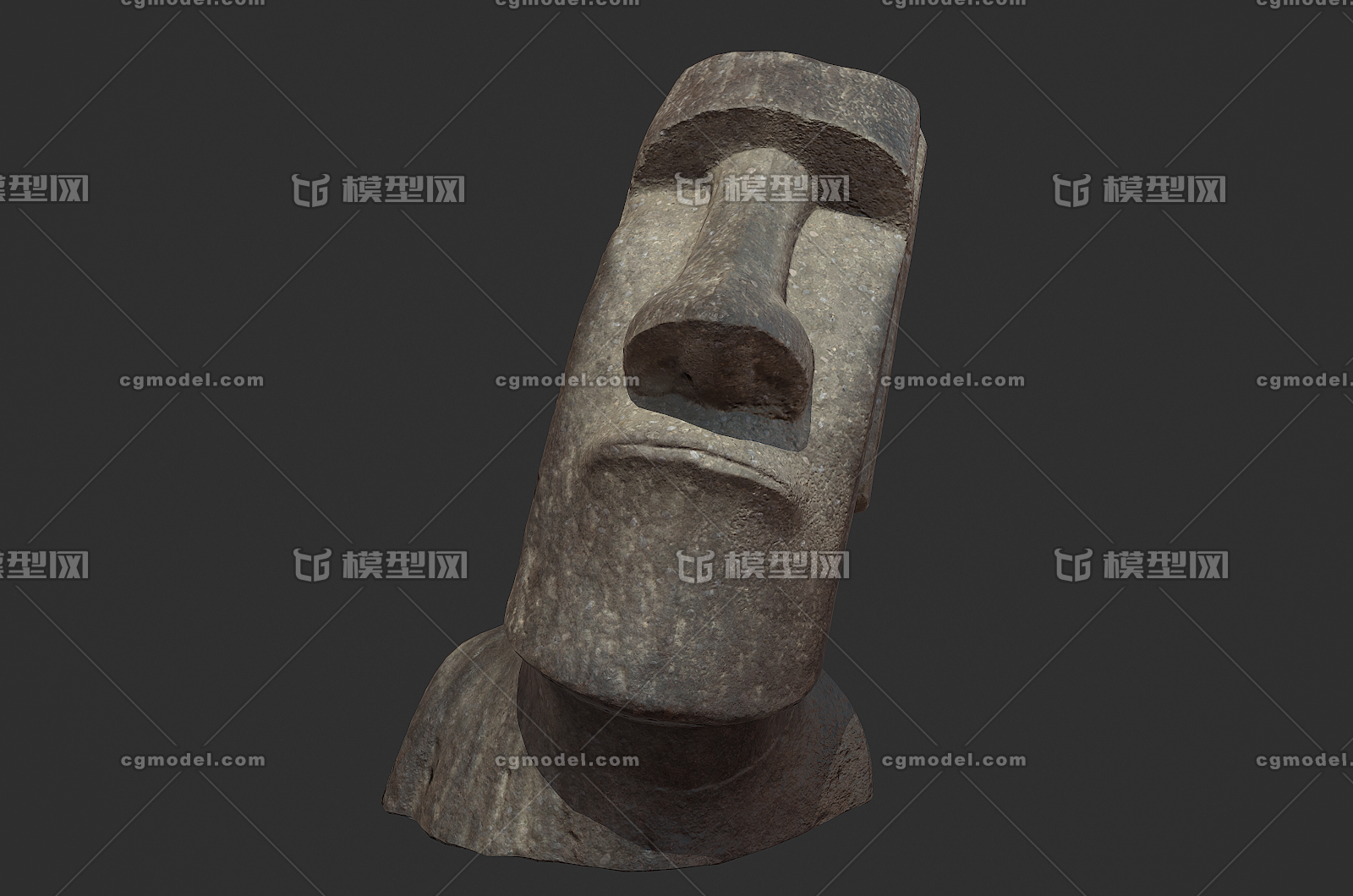 136 pbr次世代 复活节岛石像 moai 摩埃 毛埃 摩艾