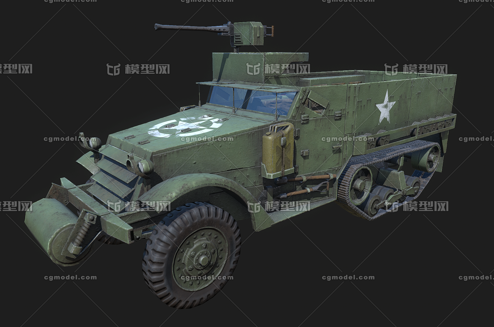 030 pbr次世代 苏联 m3a1 履带 装甲车 军用卡车 运兵