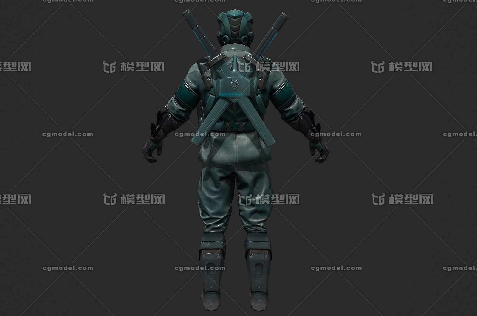 013 pbr次世代 科幻 未来 战士 士兵 装甲 外骨骼 机甲 ai 机器人
