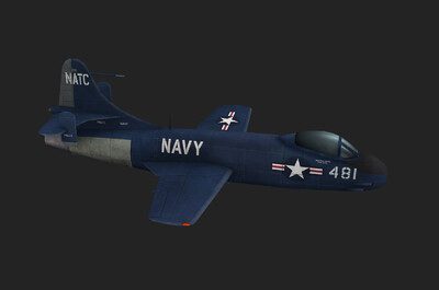 f6u"海盗船(vought pirate)喷气式战斗机