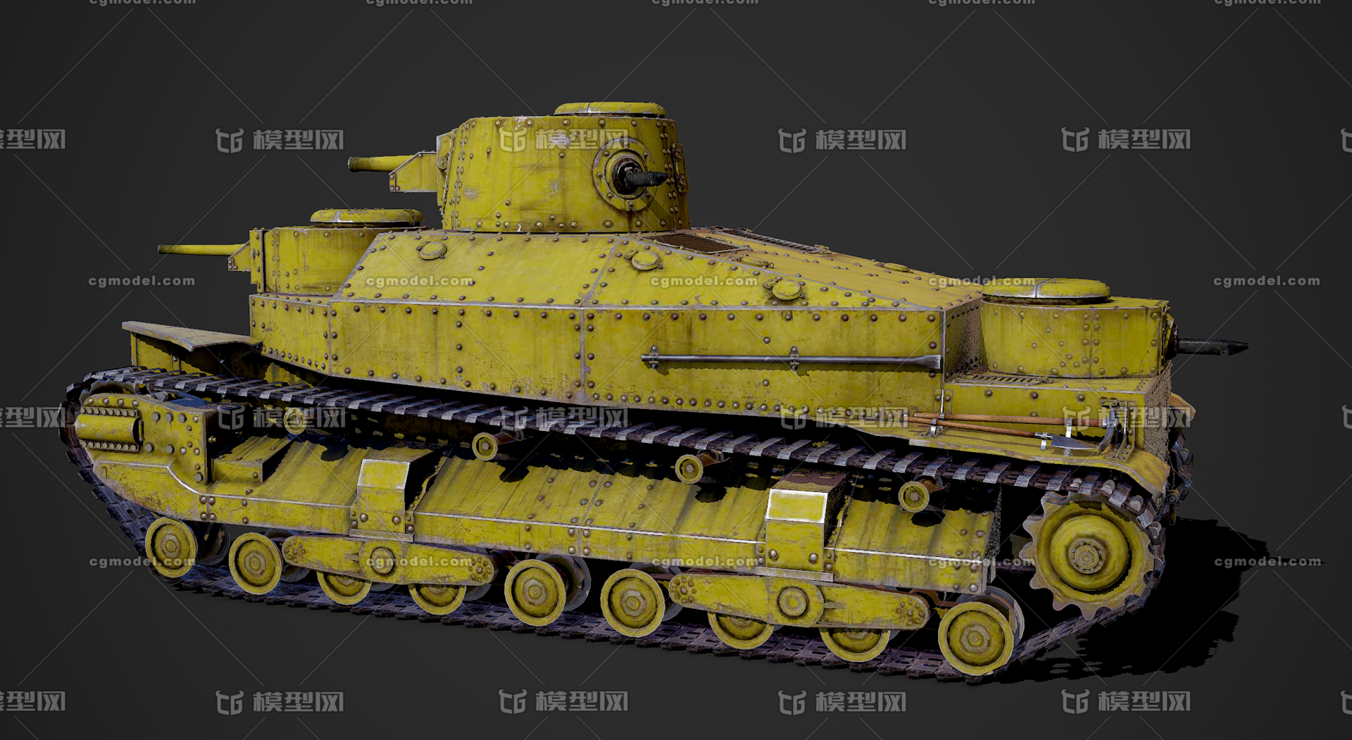 日本 重型坦克 九五式重战车 95式 双_joker2020作品_车辆装甲车/坦克