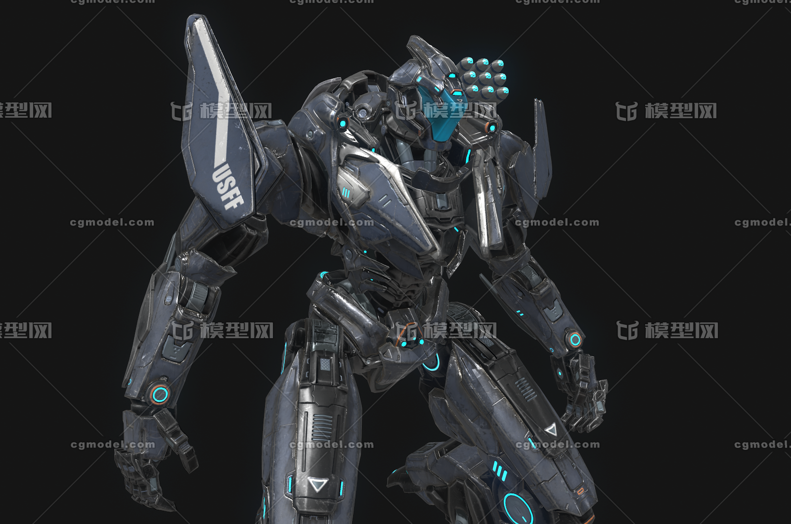 021 pbr次世代 科幻 机甲 战士 机器人 ai 人工智能 装甲 高科技 军人