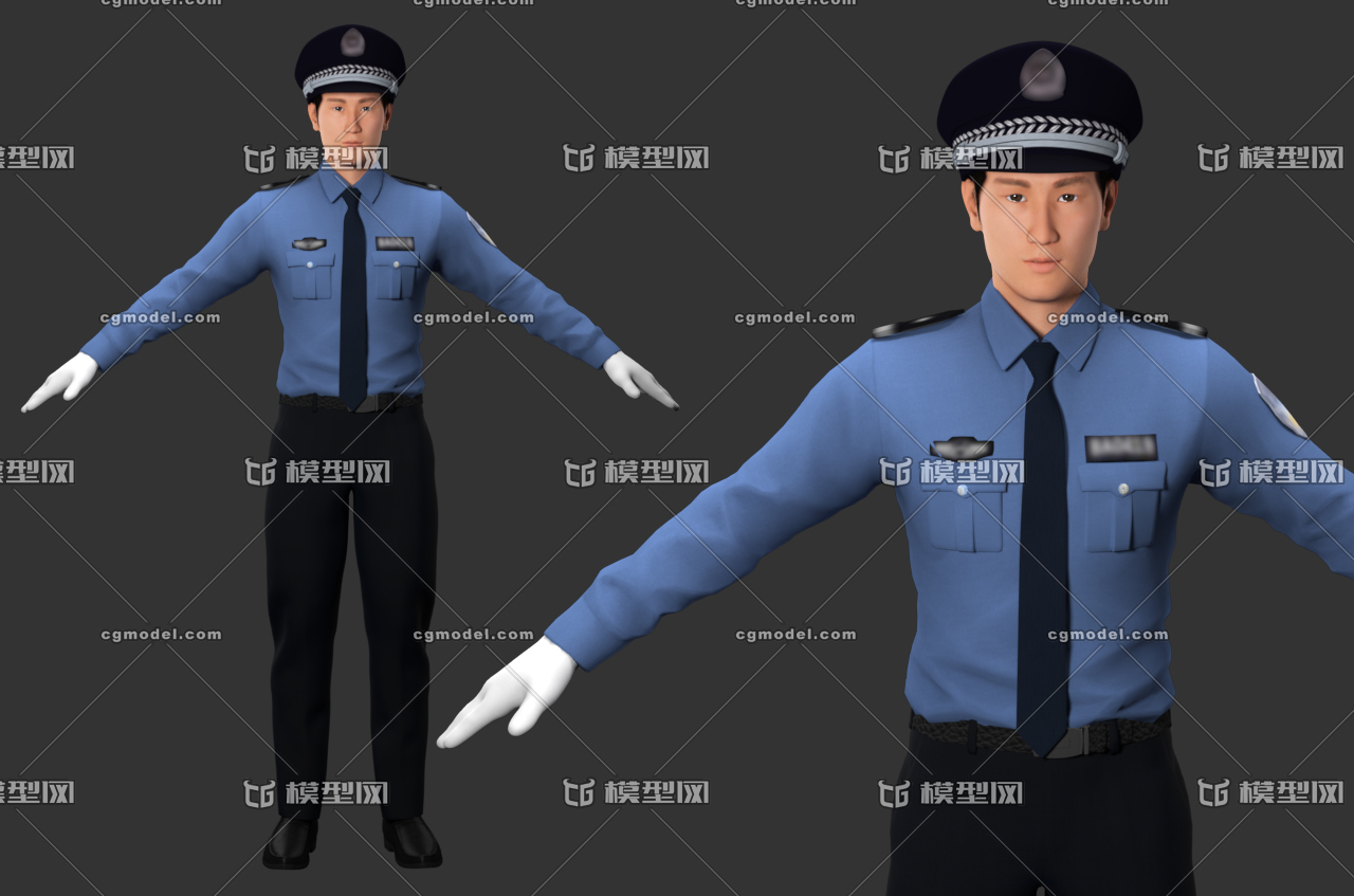 写实警察(原创 交警 警服 男警察 公安 巡警 特警 保安 公务员 监狱