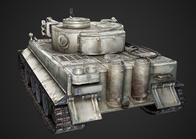 5种涂装 pbr 二战德国虎式坦克 panzer tiger sdkfz181 六号战车