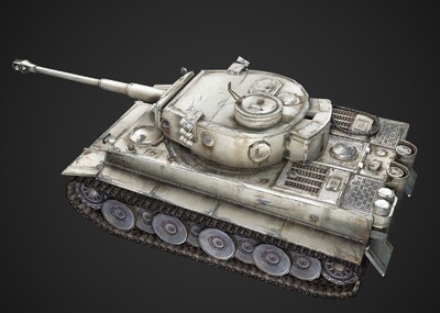 5种涂装 pbr 二战德国虎式坦克 panzer tiger sdkfz181 六号战车