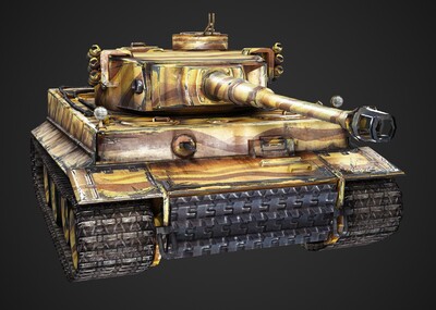 5种涂装 pbr 二战德国虎式坦克 panzer tiger sdkfz181 六号战车