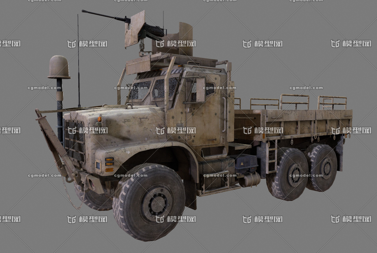 军用越野车卡车游戏模型